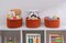 3 Packs Decorative Storage Baskets - 13x8.66x5.11 Inches (Brick Red)
